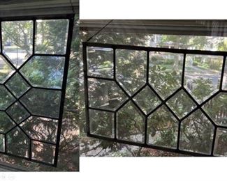 Pair of Leaded Glass Panels