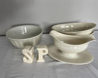 Grouping of Cream Porcelain Tableware