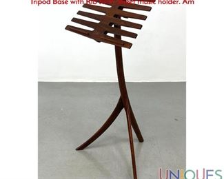 Lot 50 Wharton Esherick style Music Stand. Elegant Organic Tripod Base with Rib form Sheet music holder. Am