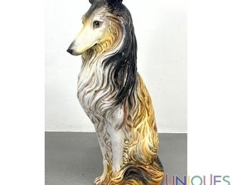 Lot 62 Italian ceramic figural Collie dog sculpture.