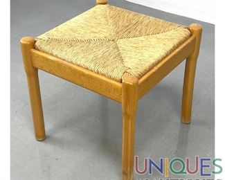 Lot 63 Cassina Rush seat stool.