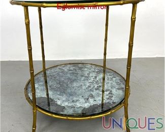 Lot 159 Bagues Style Side Table with Eglomise mirror.