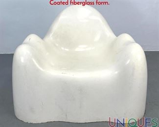 Lot 192 WENDELL CASTLE Molar Lounge Chair. White Coated fiberglass form.