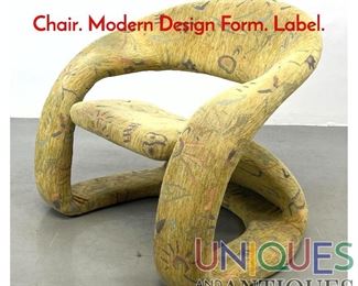 Lot 196 JAYMAR Upholstered Lounge Chair. Modern Design Form. Label.