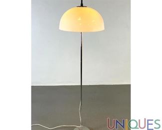 Lot 217 Modernist Dome Shade Chrome Floor Lamp.