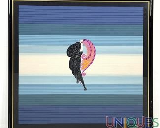 Lot 227 Framed Erte Print on Linen.
