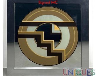 Lot 229 Stairway to Heaven silkscreen on mirror. Signed MC