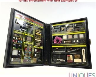 Lot 250 Narcotics and Dangerous Drugs Identification Kit. I.D. kit for law enforcement with fake examples of