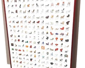 Lot 272 Vitra The Chair Collection Poster shows 224 selected pieces of the Vitra Design Museum s collect