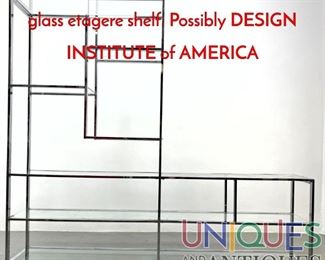 Lot 278 Milo Baughman style chrome and glass etagere shelf. Possibly DESIGN INSTITUTE of AMERICA