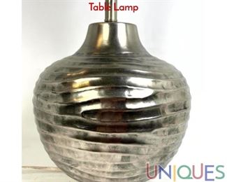 Lot 284 Contemporary Metallic over pottery Glazed Table Lamp