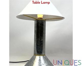Lot 301 Ron Rezek Galvanized and Painted Table Lamp