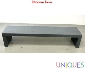 Lot 326 Patterned Laminate Parsons Bench. Post Modern form.