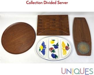 Lot 349 Danish Modern Wood Trays, Dansk Tuscany Collection Divided Server