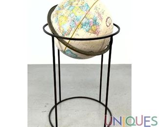 Lot 363 Paul McCobb Style Globe with brass stand