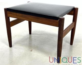 Lot 370 Danish Modern Foot Stool Bench.