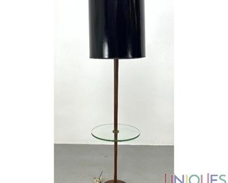 Lot 419 Danish Modern Teal Lamp Table.