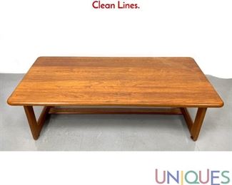 Lot 421 Danish Teak Coffee Cocktail Table. Modernist Clean Lines.