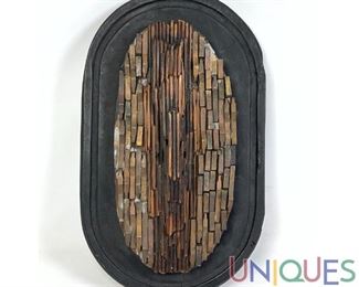 Lot 444 Mid Century Wall Sculpture Signed in Back