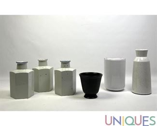 Lot 449 Dansk and Wedgwood Lot. Bottles and vases.