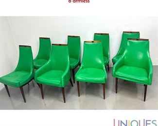Lot 455 Kipp Stewart for Calvin set of 8 dining chairs. Two armed, 6 armless