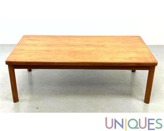 Lot 538 Danish Modern Teak Coffee Table. Marked.