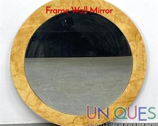 Lot 552 Modernist Blond Wood Round Frame Wall Mirror