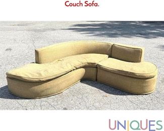 Lot 566 Mid Century Modern 2 Section Wave Couch Sofa.