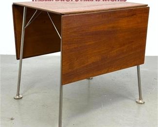 Lot 602 Arne Jacobsen Drop Side Dining Table. Drops are 15 inches