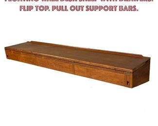 Lot 620 3 Drawer HOVMAND OLSEN Floating Wall Desk Shelf with Drawers. Flip Top. Pull out support bars. 