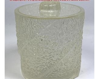 Lot 666 Lucite Ice Bucket. Chipped Ice Design. Modernist Entertainment.