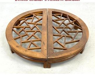 Lot 712 2 Half Round Asian Style Plant Stand Bases. 2 Make a circle. 