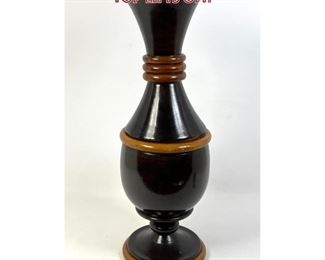 Lot 728 Two Piece Turned Wood Vessel. Top Lifts off. 