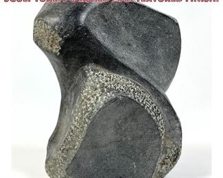 Lot 747 Carved Stone Abstract Modernist Sculpture. Polished and textured finish. 