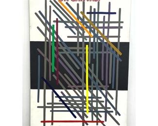 Lot 814 ALLEN KUBACH Modernist Painting on Canvas. 