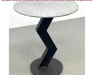 Lot 876 Modernist Steel Lightning Bolt Base Side Table. Stand. Industrial design. 