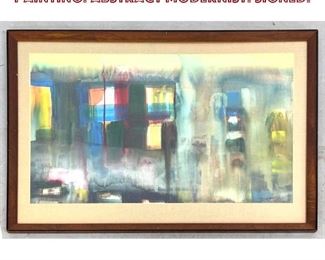 Lot 903 Signed DINT Watercolor Painting. Abstract Modernist. Signed. 