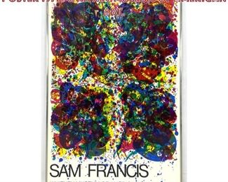 Lot 907 SAM FRANCIS Original exhibition poster 1973. WHITNEY MUSEUM of AMERICAN ART.