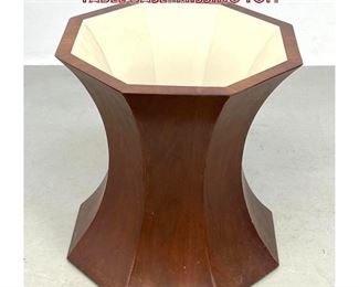 Lot 946 Corseted Octagonal Walnut Side Table Base. Missing top. 