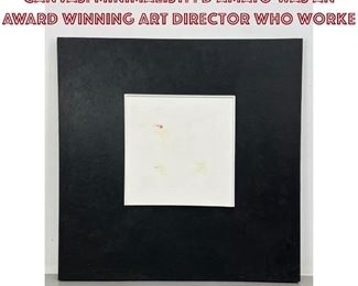 Lot 979 GEORGE D AMATO Painting on Canvas. Minimalist. . D AMATO was an award winning art director who worke