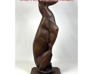 Lot 992 Composition Resin Sculpture of Whippet. Bronzed finish. 