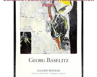 Lot 1007 GEORG BASELITZ 1982 vintage original Foundation Beyler exhibition print 