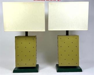 Lot 1018 Parzinger Style Studded Table Lamps. 