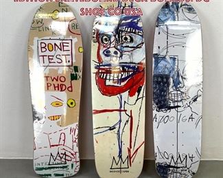 Lot 1036 Set 3 JeanMichel Basquiat Limited edition Skateboard Deck Boards. DC SHOE CO USA