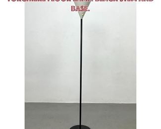 Lot 1045 Vintage Modern Cone Shade Torchiere Floor Lamp. Black stem and base. 