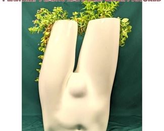 Lot 1059 Decorator Lower Torso Resin Planter. Plants have died since pictured
