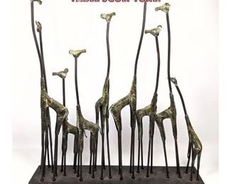 Lot 1071 Contemporary Giraffe Table sculpture.
