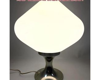 Lot 1086 Glass teardrop shaped shade and chrome base desk lamp. 