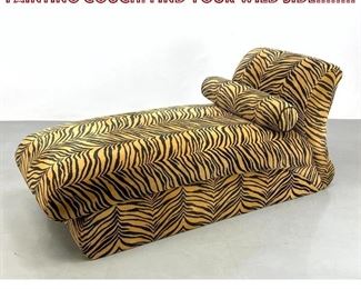 Lot 1122 Tiger pattern chaise lounge. Fainting couch. Find your wild side........