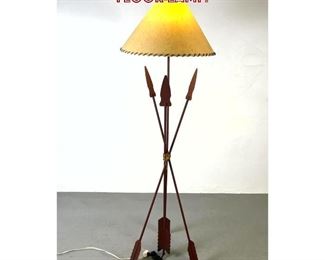 Lot 1132 Decorator Iron Arrow Form Floor Lamp. 